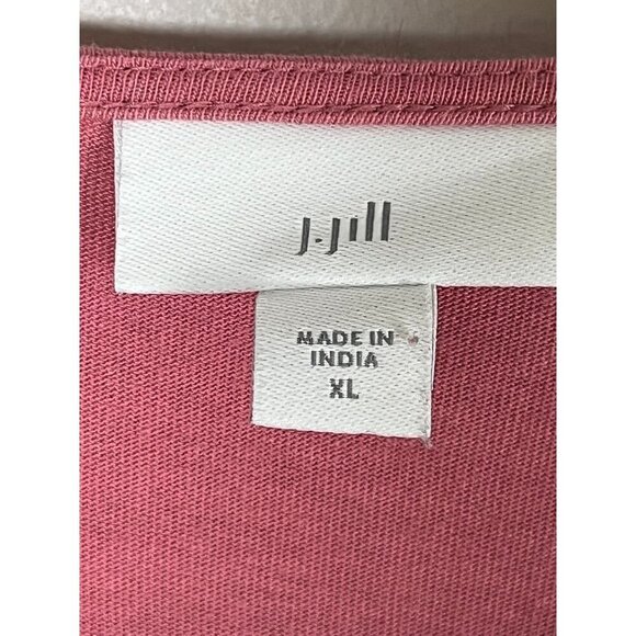 J Jill Floral Embroidery Top XL Pink Boho Western Feminine Hippie Tassel Classic - Picture 2 of 11